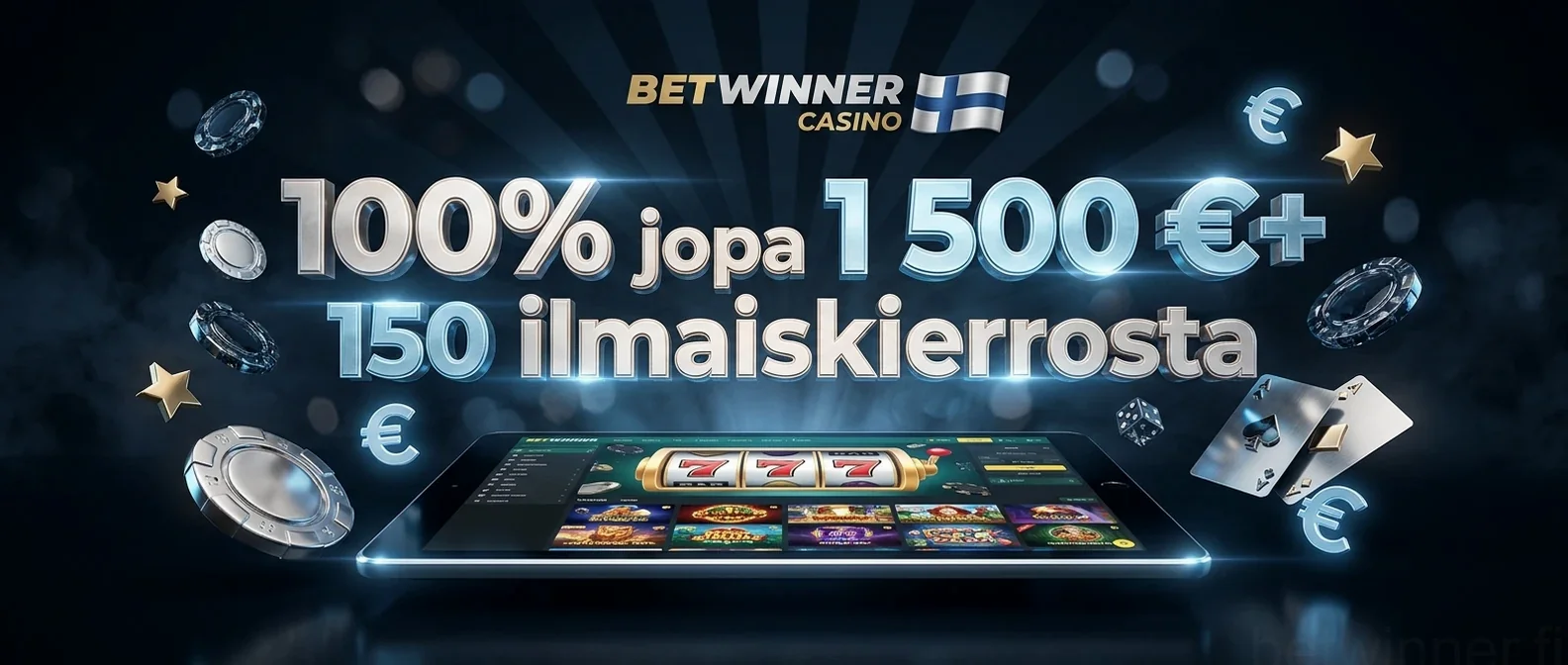 100% jopa 1 500 €+ 150 ilmaiskierrosta